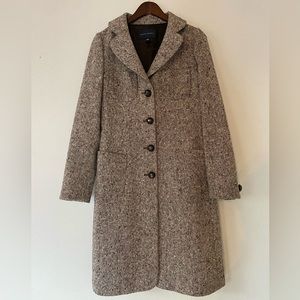 Light Brown Banana Republic Long Twill Coat size Medium